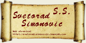 Svetorad Simonović vizit kartica